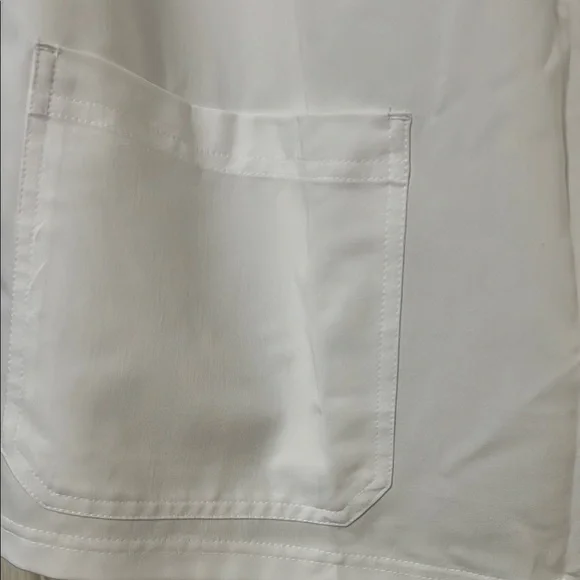 White Koi Scrub Top EUC - Picture 4 of 5